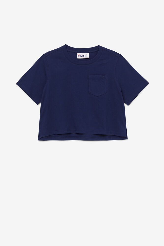 Fila T-Shirt Blenda Womens Navy - India ATM-936028